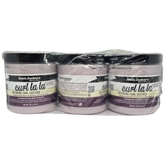 Aunt Jackies Curl La La Defining Curl Custard 3-Pack 255g Each - Picture 1 of 4